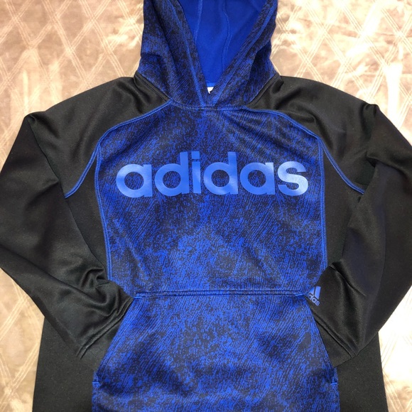 blue and black adidas hoodie